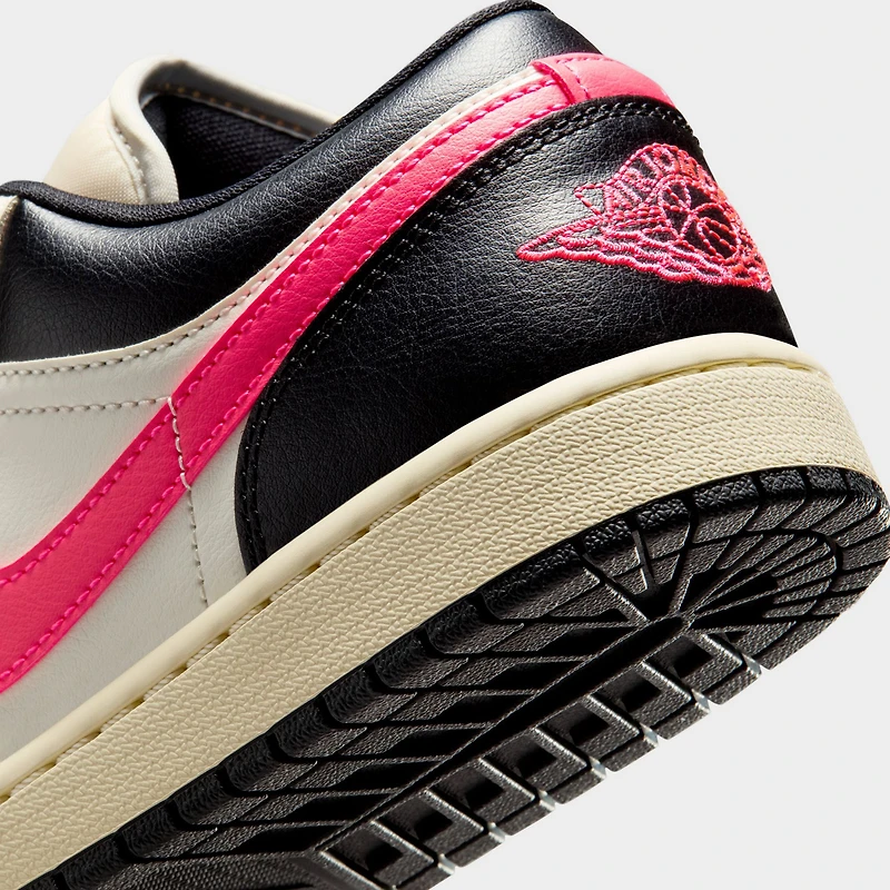 Jordan 1 Low Femmes Ivoire pâle / Rose coureur - Noir