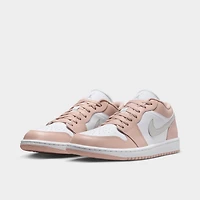 Jordan Women�s 1 Low White / Light Bone - Particle Beige