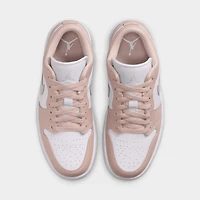 Jordan Women�s 1 Low White / Light Bone - Particle Beige