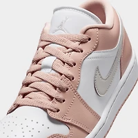 Jordan Women�s 1 Low White / Light Bone - Particle Beige