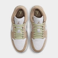 Jordan Women's 1 Low Khaki / White - Olive Aura