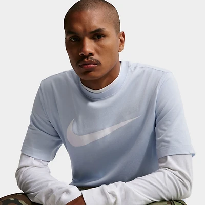 Nike Club T-shirt graphique Icon Swoosh / Bleu hydrogène