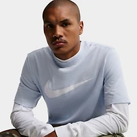 Nike Club T-shirt graphique Icon Swoosh / Bleu hydrogène