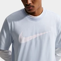 Nike Club T-shirt graphique Icon Swoosh / Bleu hydrogène