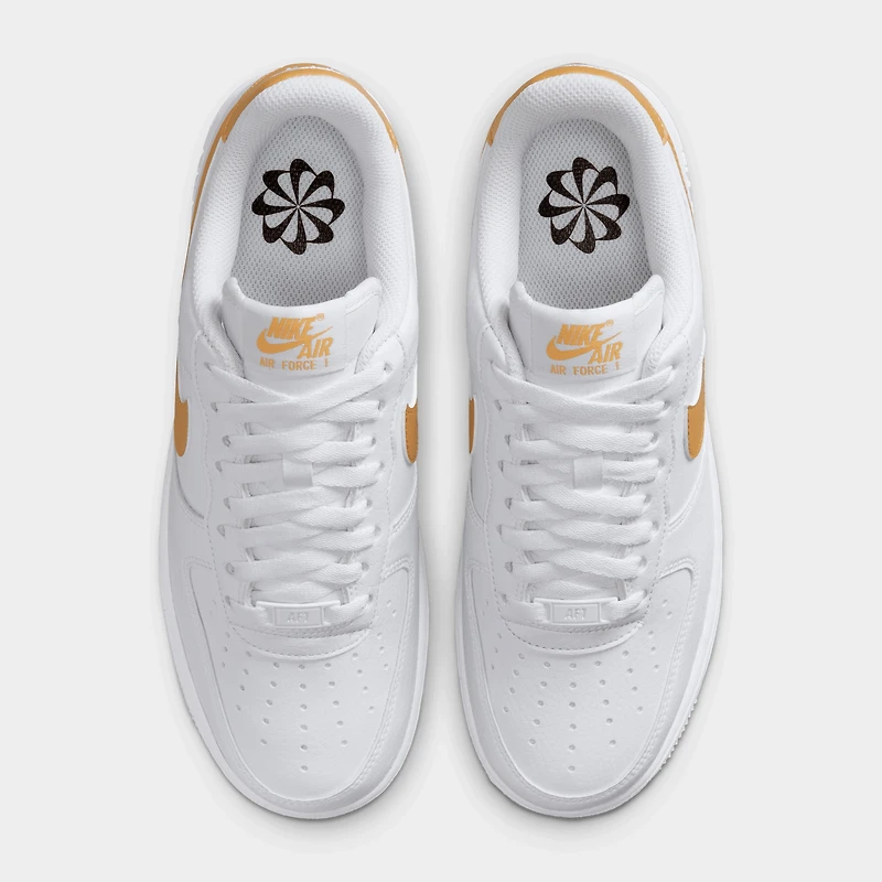 Nike Femmes Air Force 1 '07 Next Nature Blanc/Or Métallique