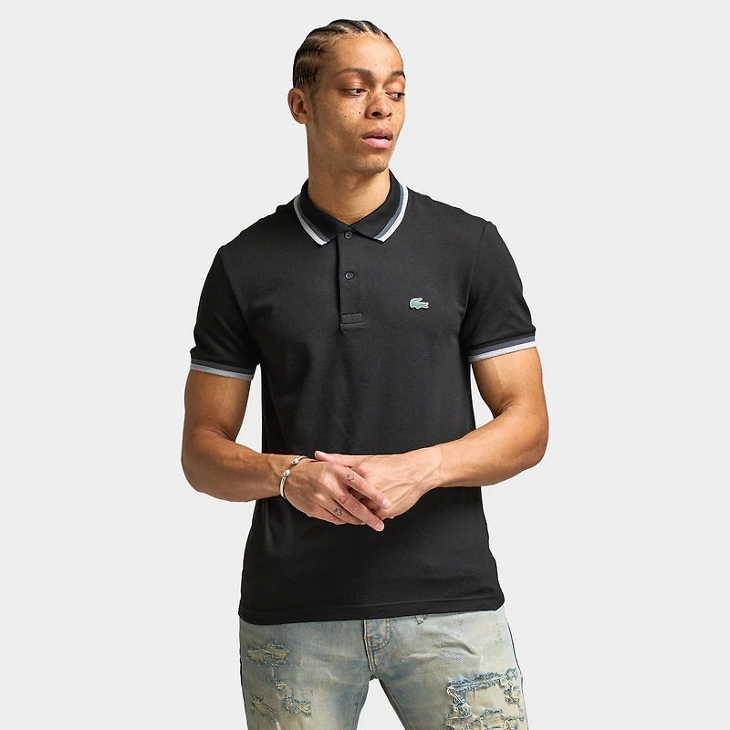 Lacoste Tipped Polo / Black