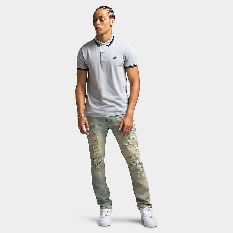 Lacoste Tipped Polo / Elephante Grey