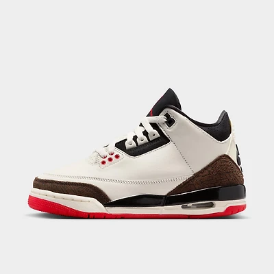 Jordan 3 Retro GS Voile / Noir - Rouge universitaire