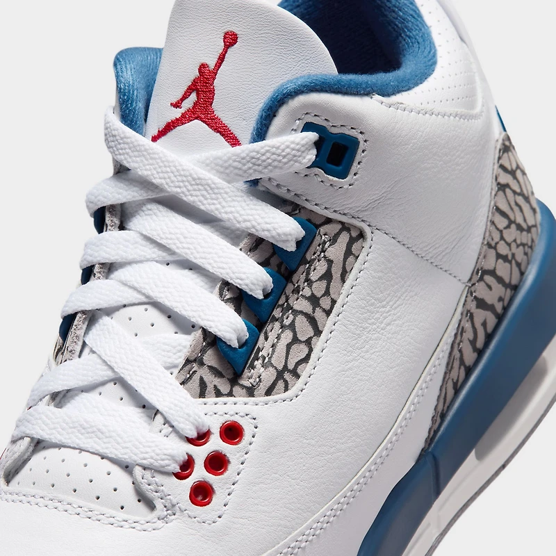 Jordan 3 Retro GS Blanc / Rouge Varsity - Bleu Véritable