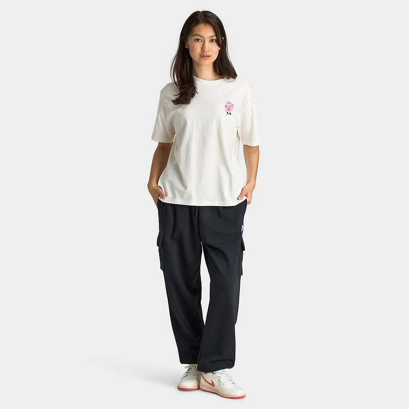 Nike Sportswear Women's Club Fleece Mid-Rise Oversized Cargo Sweatpants Black / White