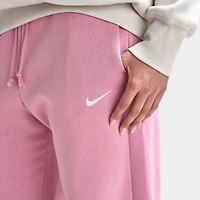 Nike Sportswear Women's Phoenix Fleece High Waisted Wide Leg Tracksuit Bottoms Elemental Pink / Sail