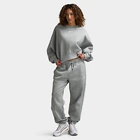 Nike Sportswear Femme Phoenix Fleece Crewneck surdimensionné Gris foncé Heather / Voile