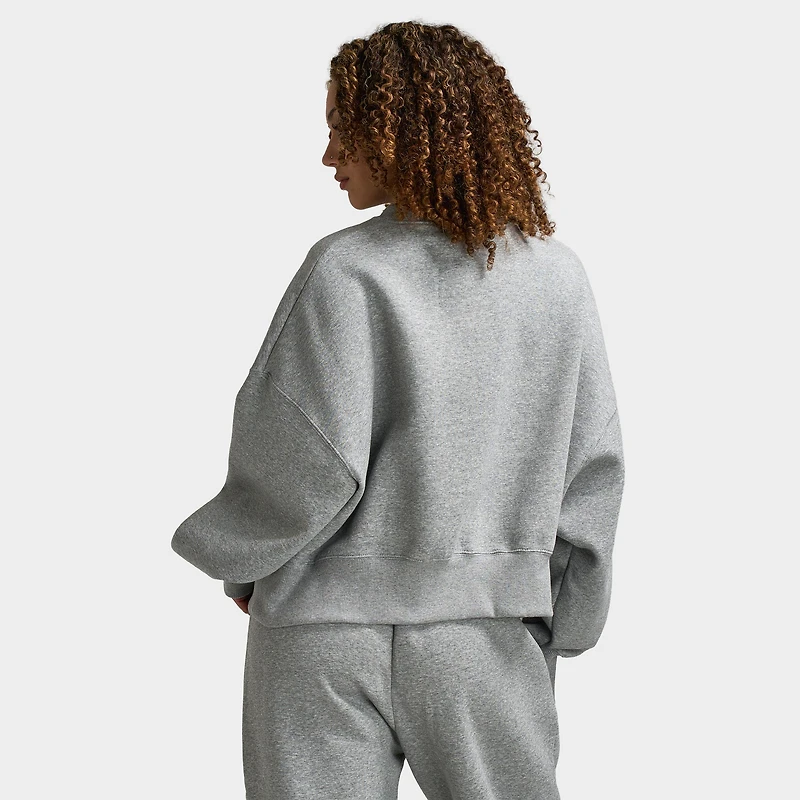 Nike Sportswear Women's Phoenix Fleece Oversized Crewneck Dark Grey Heather / Sail