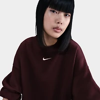 Nike Sportswear Women's Phoenix Fleece Over-Oversized Crewneck Burgundy Crush / Sail
