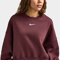 Nike Sportswear Women's Phoenix Fleece Over-Oversized Crewneck Burgundy Crush / Sail