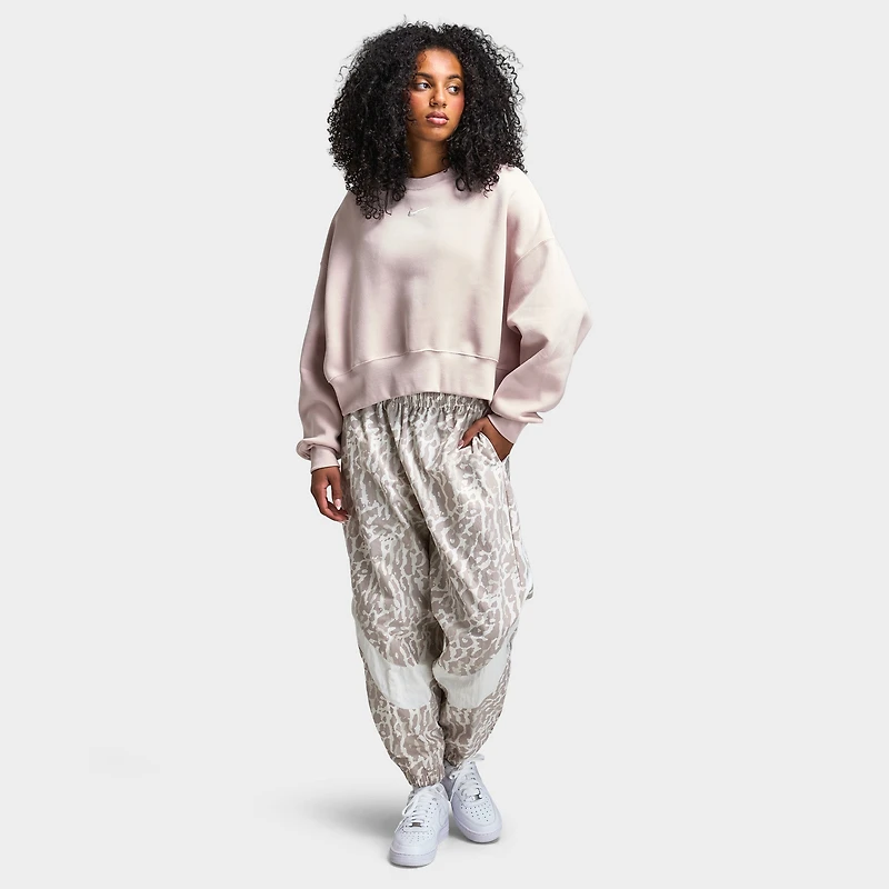 Nike Sportswear Femmes Crewneck Surdimensionné Phoenix Fleece / Rouge Silt