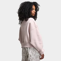 Nike Sportswear Femmes Crewneck Surdimensionné Phoenix Fleece / Rouge Silt