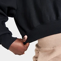 Nike Women's Sportswear Phoenix Fleece Half Zip Crop Sweatshirt Black / Sail