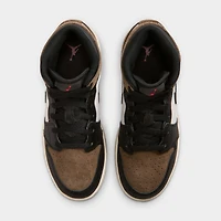 Jordan 1 Mid GS Black / Phantom Palomino - University Red