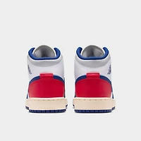 Jordan 1 Mid GS White / Deep Royal Blue - University Red