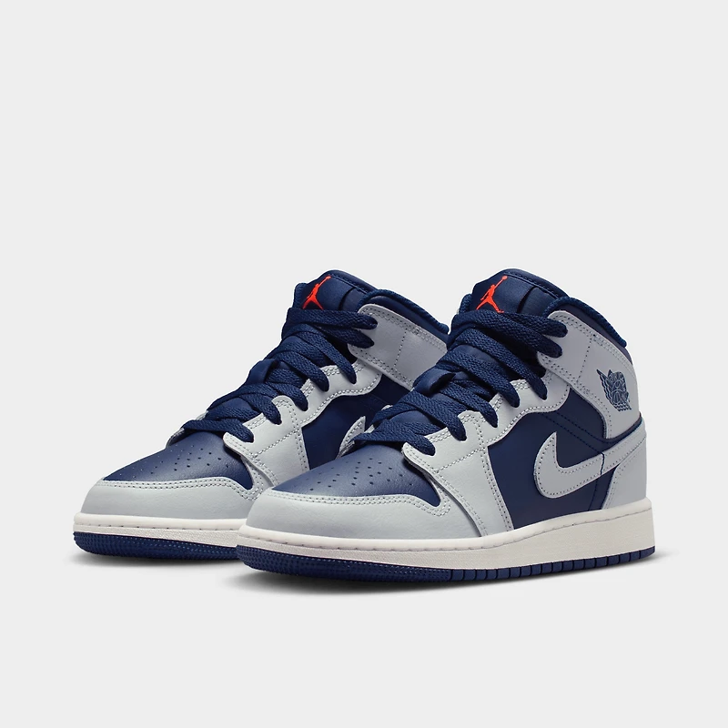 Jordan 1 Mid GS Blue Void / Pure Platinum - Summit White