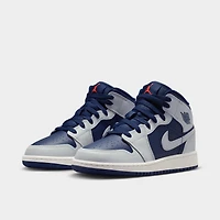 Jordan 1 Mid GS Blue Void / Pure Platinum - Summit White