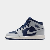 Jordan 1 Mid GS Blue Void / Pure Platinum - Summit White
