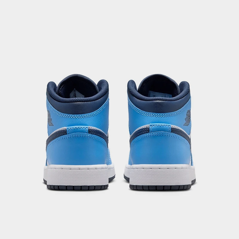 Jordan 1 Mid GS Marine Minuit / Bleu Université - Blanc