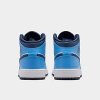 Jordan 1 Mid GS Marine Minuit / Bleu Université - Blanc