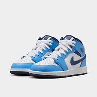 Jordan 1 Mid GS Marine Minuit / Bleu Université - Blanc