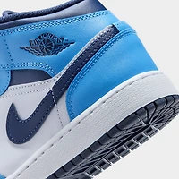 Jordan 1 Mid GS Marine Minuit / Bleu Université - Blanc