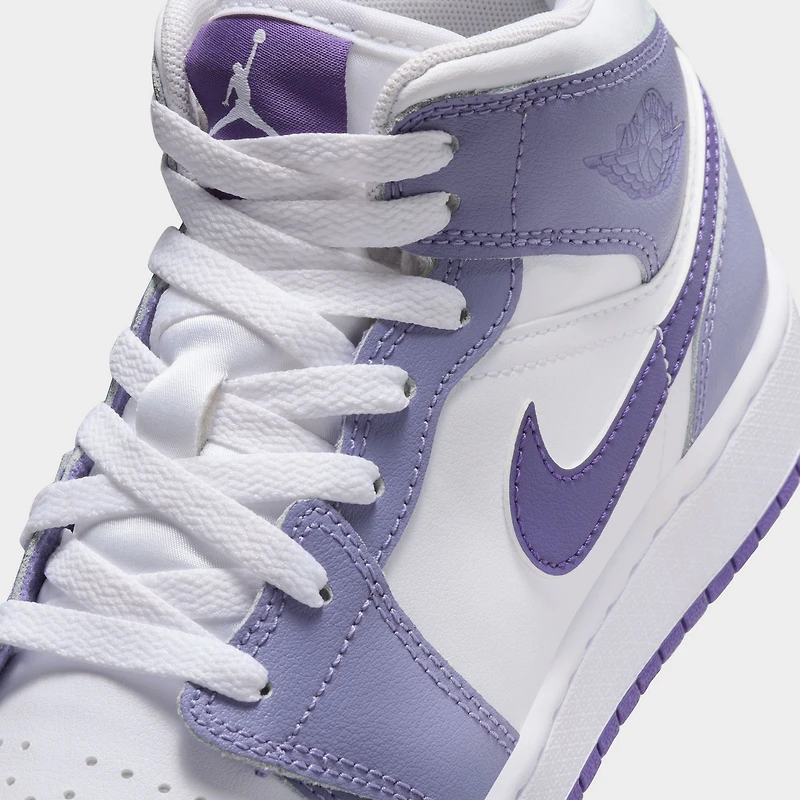 Jordan 1 Mid GS Dusty Amethyst / Court Purple - White