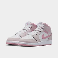 Jordan 1 Mid GS Pearl Pink / Medium Soft - White