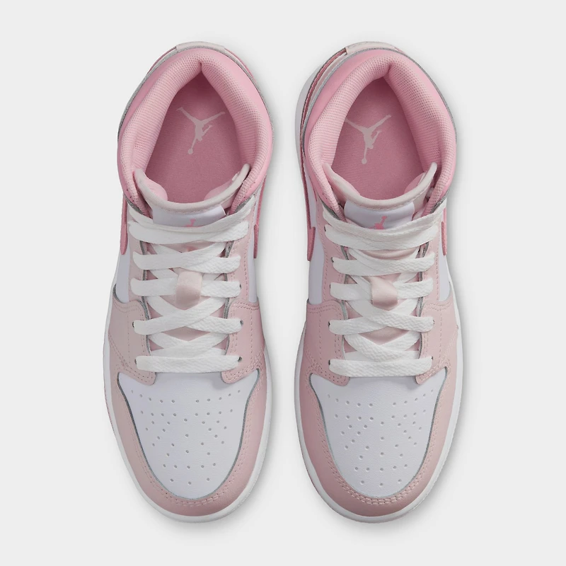 Jordan 1 Mid GS Pearl Pink / Medium Soft - White