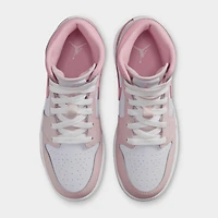 Jordan 1 Mid GS Pearl Pink / Medium Soft - White