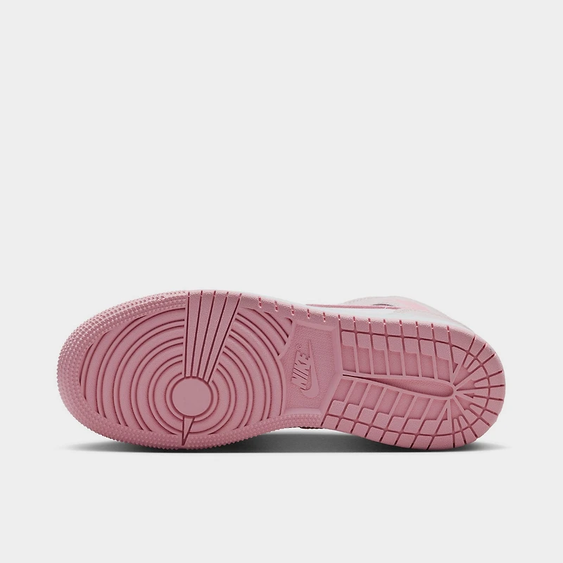 Jordan 1 Mid GS Pearl Pink / Medium Soft - White