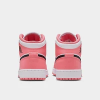 Jordan 1 Mid GS Rose Gaze / Noir - Blanc