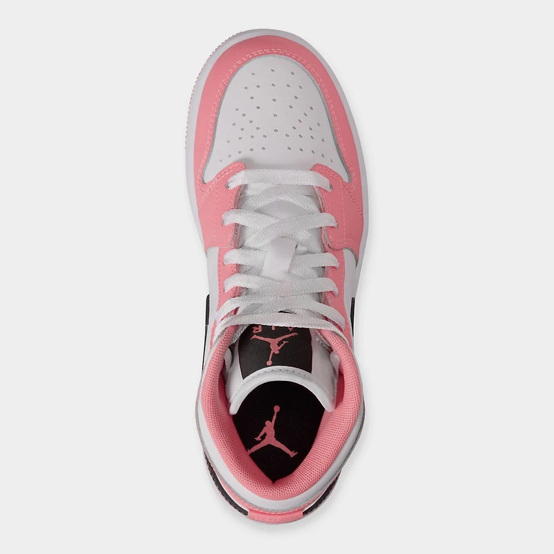 Jordan 1 Mid GS Rose Gaze / Noir - Blanc