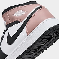 Jordan 1 Mid GS Blanc / Noir - Rose Rouille
