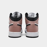 Jordan 1 Mid GS Blanc / Noir - Rose Rouille