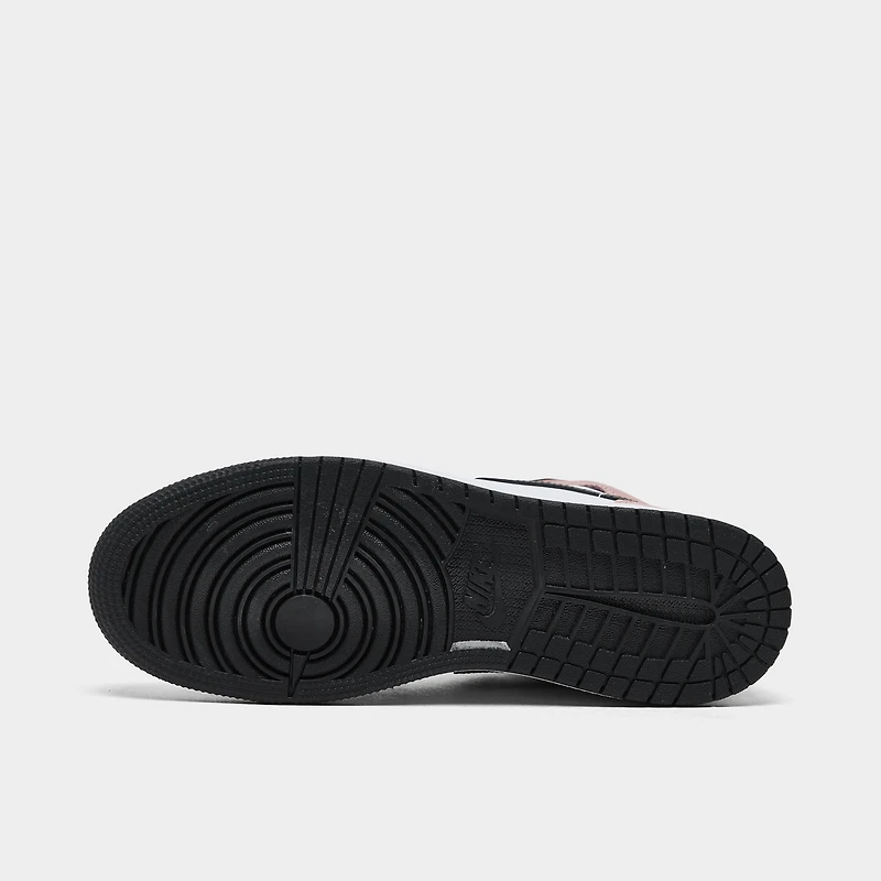 Jordan 1 Mid GS Blanc / Noir - Rose Rouille