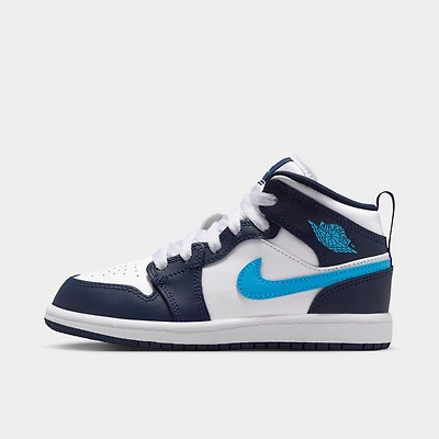 Jordan 1 Mid PS Obsidienne / Bleu poudre foncé - Blanc