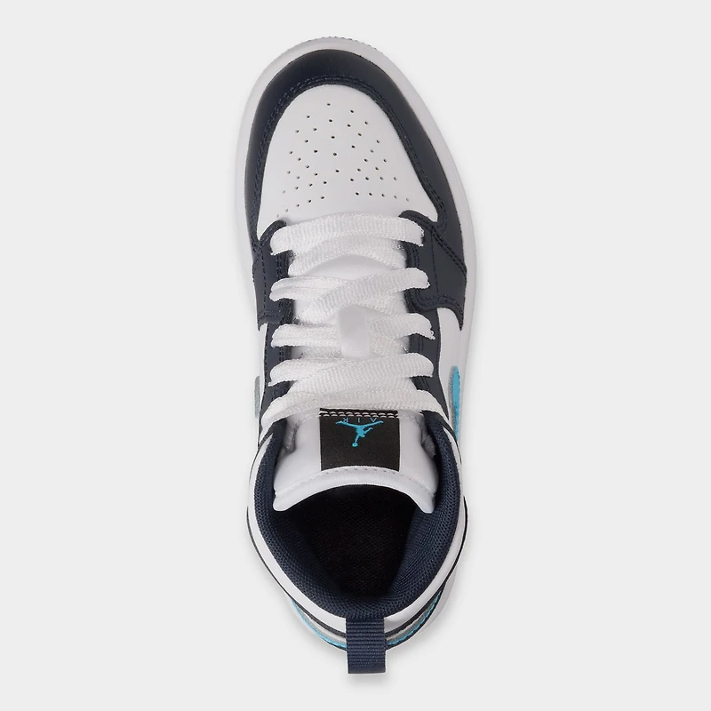 Jordan 1 Mid PS Obsidian / Dark Powder Blue - White