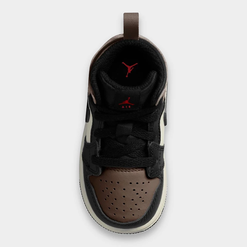 Jordan 1 Mid TD Noir Phantom / Palomino - Rouge Université