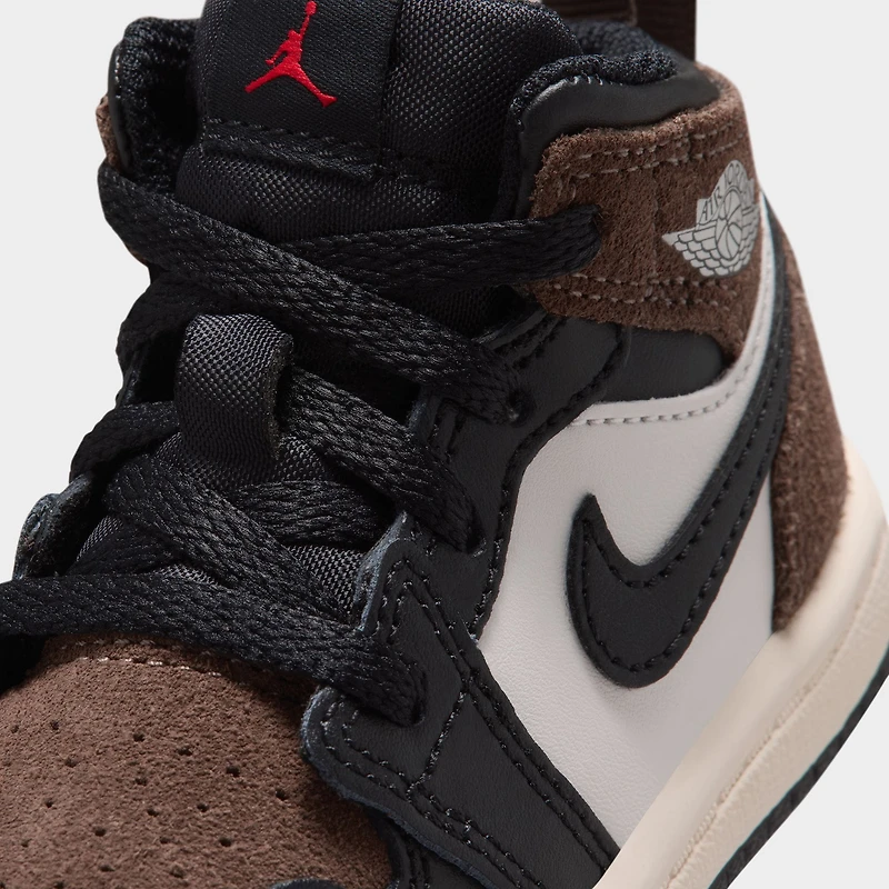 Jordan 1 Mid TD Noir Phantom / Palomino - Rouge Université