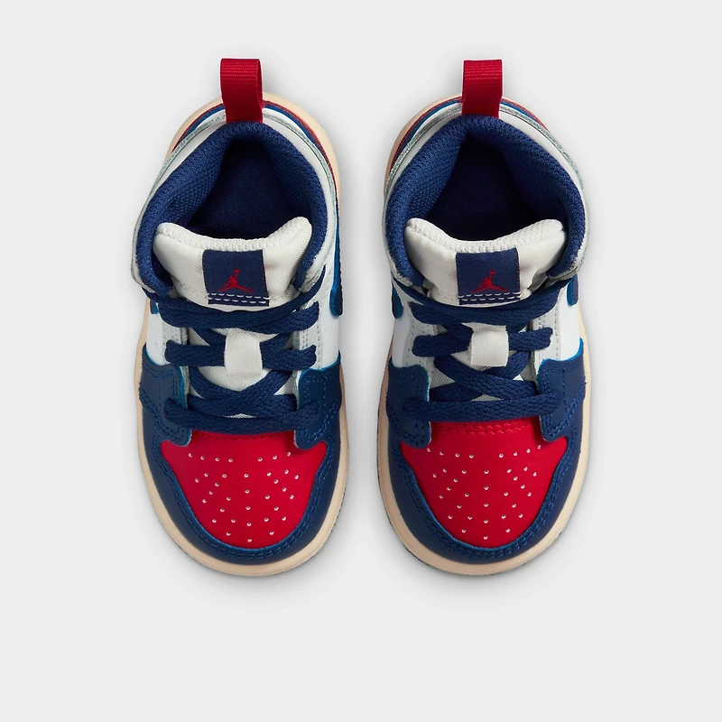 Jordan 1 Mid TD White / Deep Royal Blue - University Red