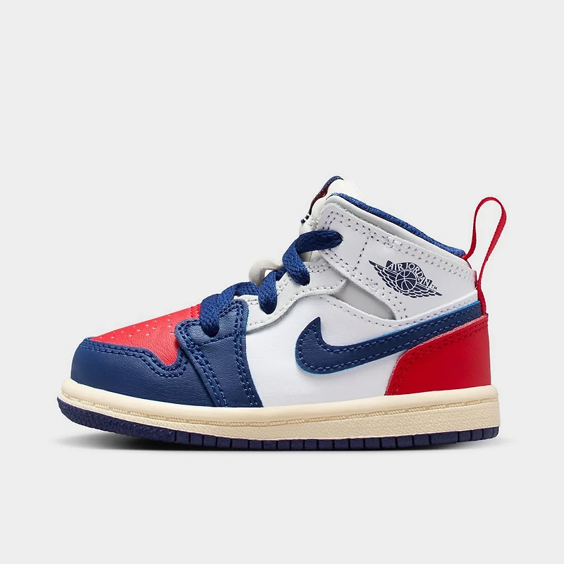 Jordan 1 Mid TD White / Deep Royal Blue - University Red