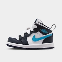 Jordan 1 Mid TD Obsidienne / Bleu poudre foncé - Blanc