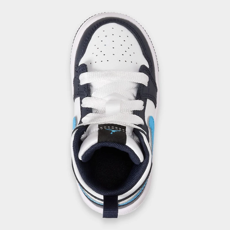 Jordan 1 Mid TD Obsidian / Dark Powder Blue - White