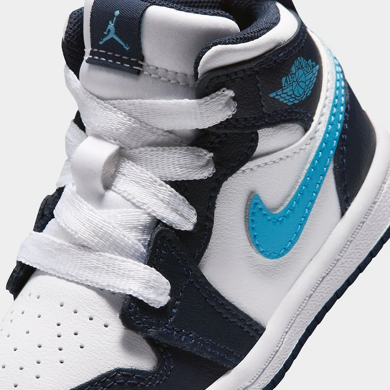 Jordan 1 Mid TD Obsidienne / Bleu poudre foncé - Blanc